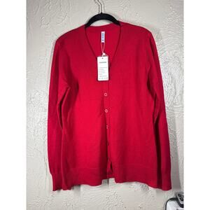 VIISHOW Women's V Neck Button Down Knitwear Knit Cardigan Sweater Size Medium